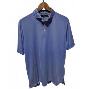 RLX Ralph Lauren Men's Blue Striped Polo Shirt---Size S